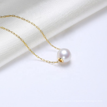 18k gold jewelry real freshwater pearl necklace